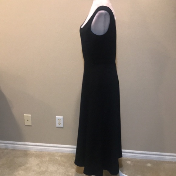 Ralph Lauren Black Square Tank Neckline Fit & Flare Lined Ankle Length Dress-10 - Picture 2 of 13